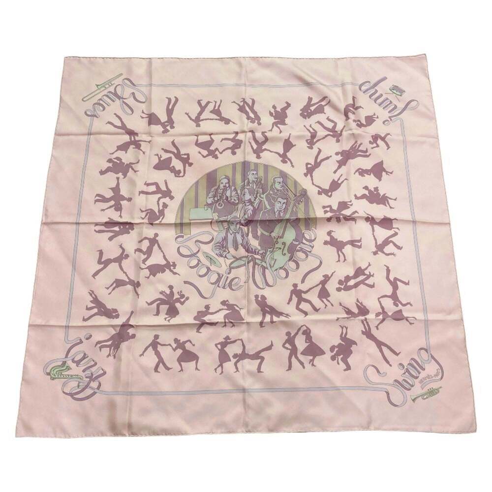 HERMES Pink Silk Scarf